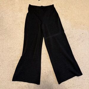 Zara Black Wide-Leg Knit Pants